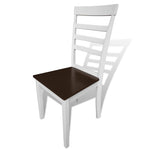 Etending Dining Set 7 Pieces Brown and White