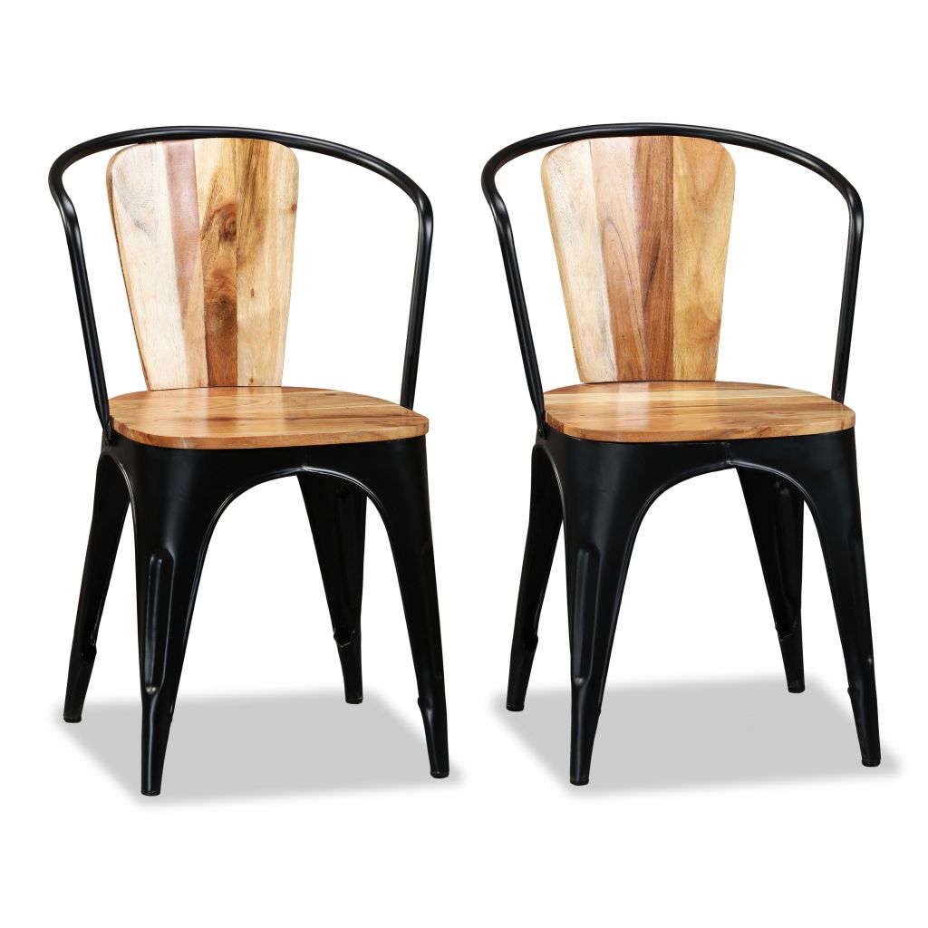 Dining Chairs 4 pcs Solid Acacia Wood