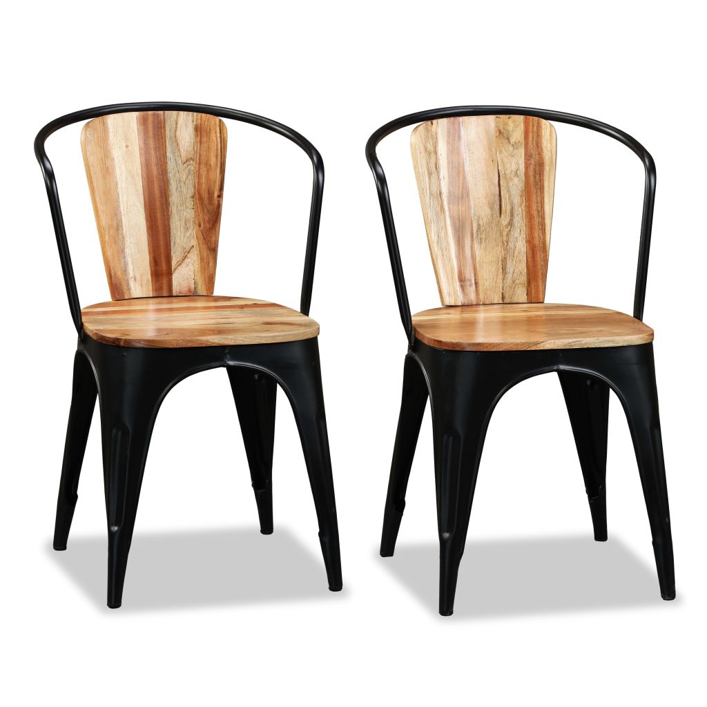 Dining Chairs 4 pcs Solid Acacia Wood