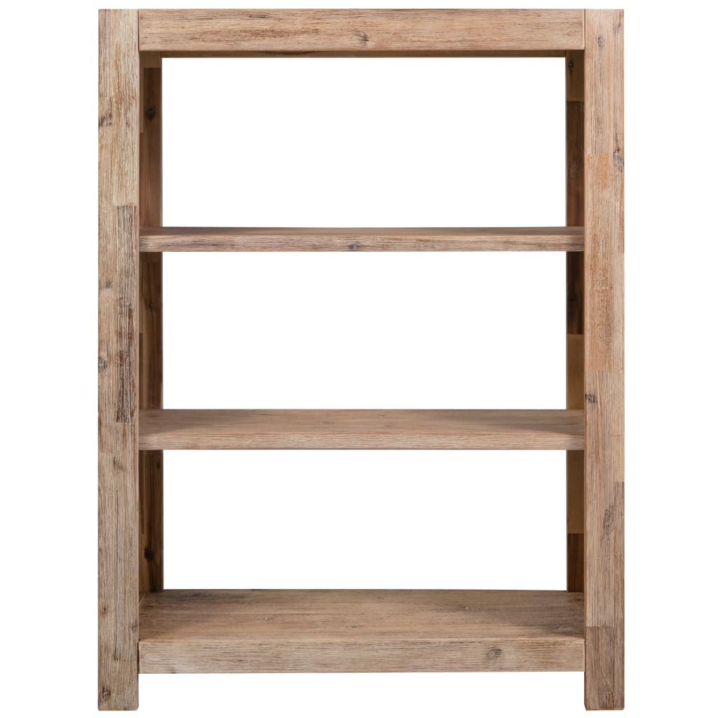 3-Tier Bookcase 80x30x110 cm Solid Acacia Wood