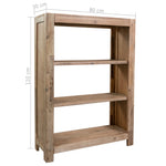 3-Tier Bookcase Solid Acacia Wood