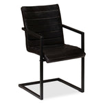 Dining Chairs 2 pcs Anthracite Real Leather