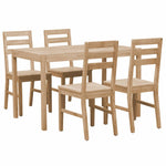 5 Piece Dining Set Solid Acacia Wood