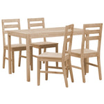 5 Piece Dining Set Solid Acacia Wood