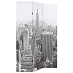 Folding Room Divider Day Black, White