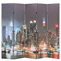 Folding Room Divider 200x180 cm New York by Night