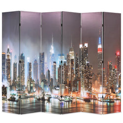 Folding Room Divider 228x180 cm New York by Night