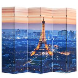 Folding Room Divider 228x180 cm Paris by Night