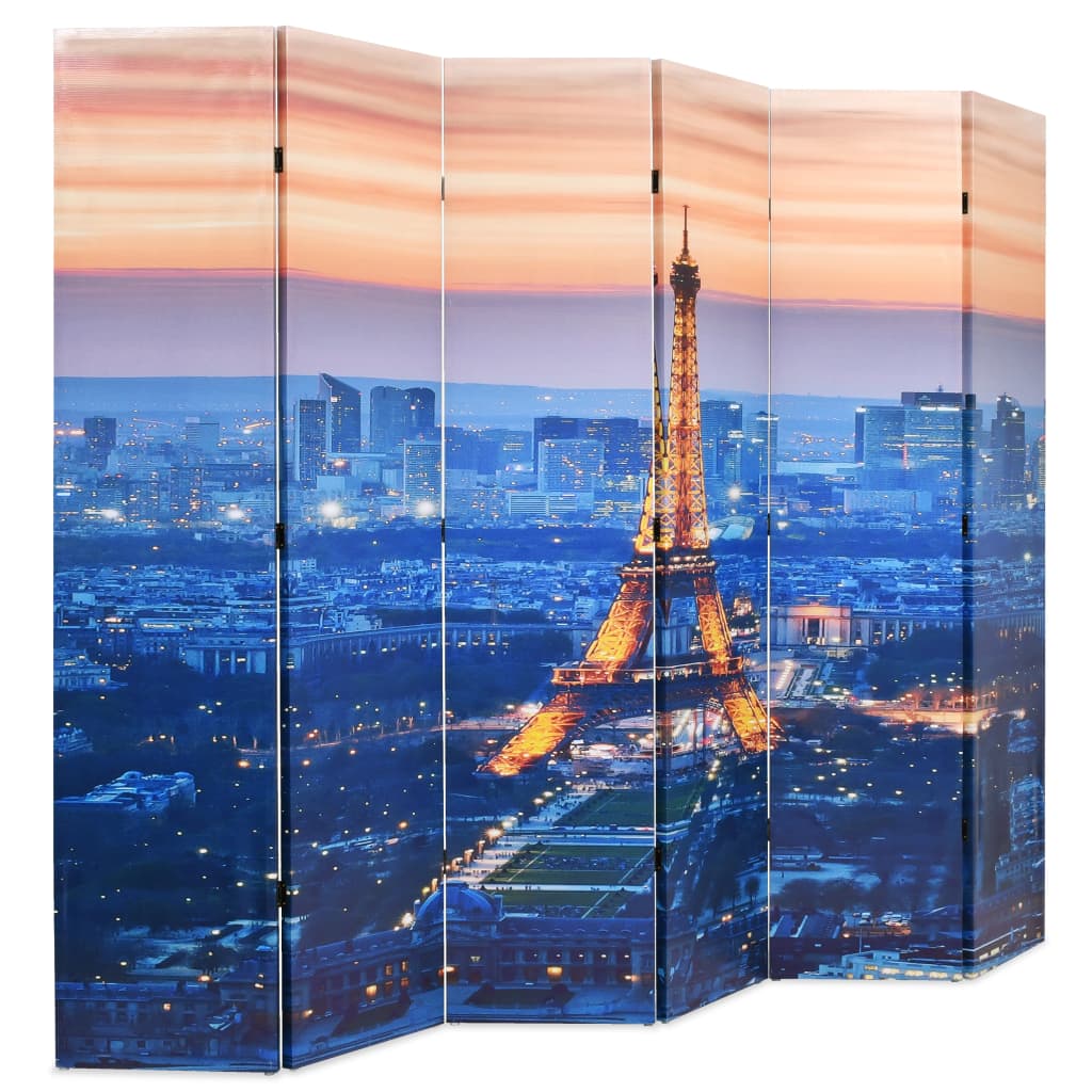 Folding Room Divider 228x180 cm Paris by Night
