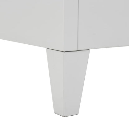 Locker Cabinet with Coat Rack Blue and Grey 110x45x180 cm Metal