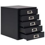 Filing Cabinet with 5 Drawers Metal Black