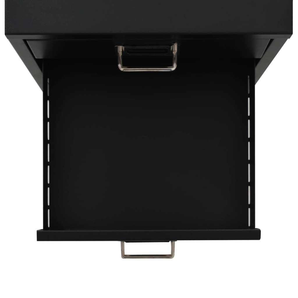Filing Cabinet with 5 Drawers Metal 28x35x35 cm Black
