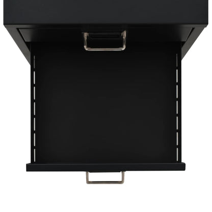 Filing Cabinet with 5 Drawers Metal 28x35x35 cm Black
