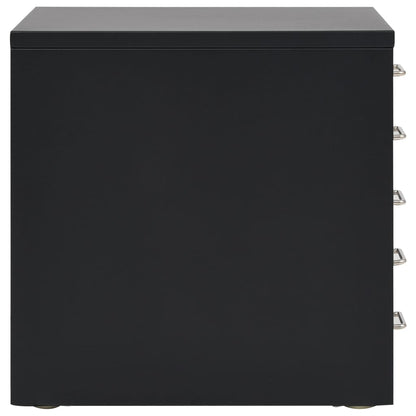 Filing Cabinet with 5 Drawers Metal 28x35x35 cm Black