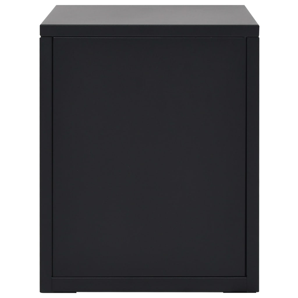 Filing Cabinet with 5 Drawers Metal 28x35x35 cm Black