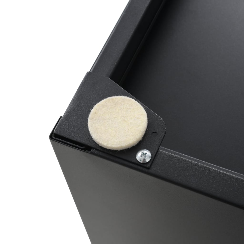 Filing Cabinet with 5 Drawers Metal 28x35x35 cm Black