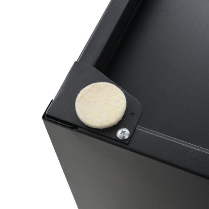 Filing Cabinet with 5 Drawers Metal 28x35x35 cm Black