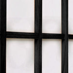 Folding 5-Panel Room Divider Japanese Style Black