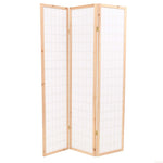 Folding 3-Panel Room Divider Japanese Style  Natural