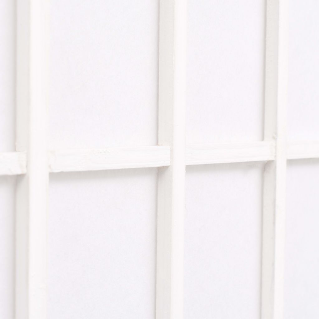 Folding 3-Panel Room Divider Japanese Style 120x170 cm White