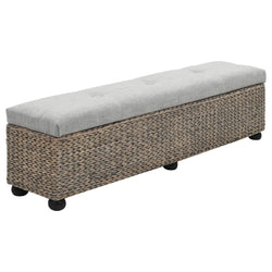 Bench Seagrass 140x29x36 cm Grey