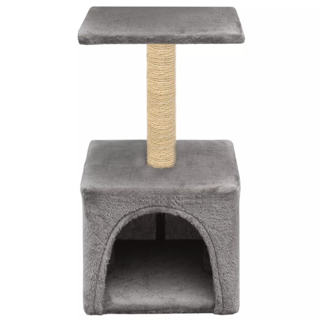 Cat Tree with Sisal Scratching Post 55 cm Grey