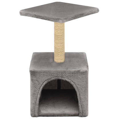 Cat Tree with Sisal Scratching Post 55 cm Grey
