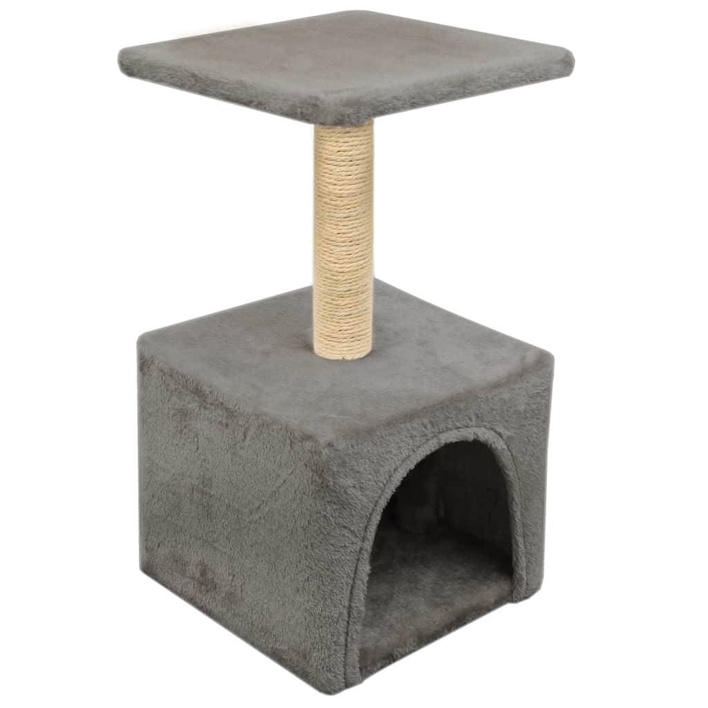 Cat Tree with Sisal Scratching Post 55 cm Grey