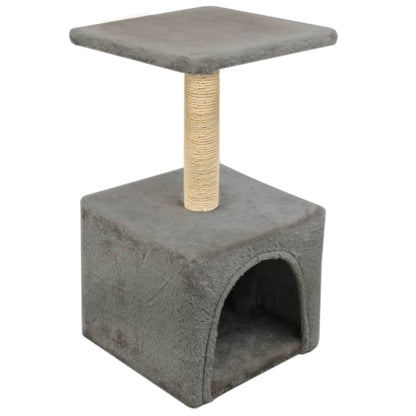 Cat Tree with Sisal Scratching Post 55 cm Grey