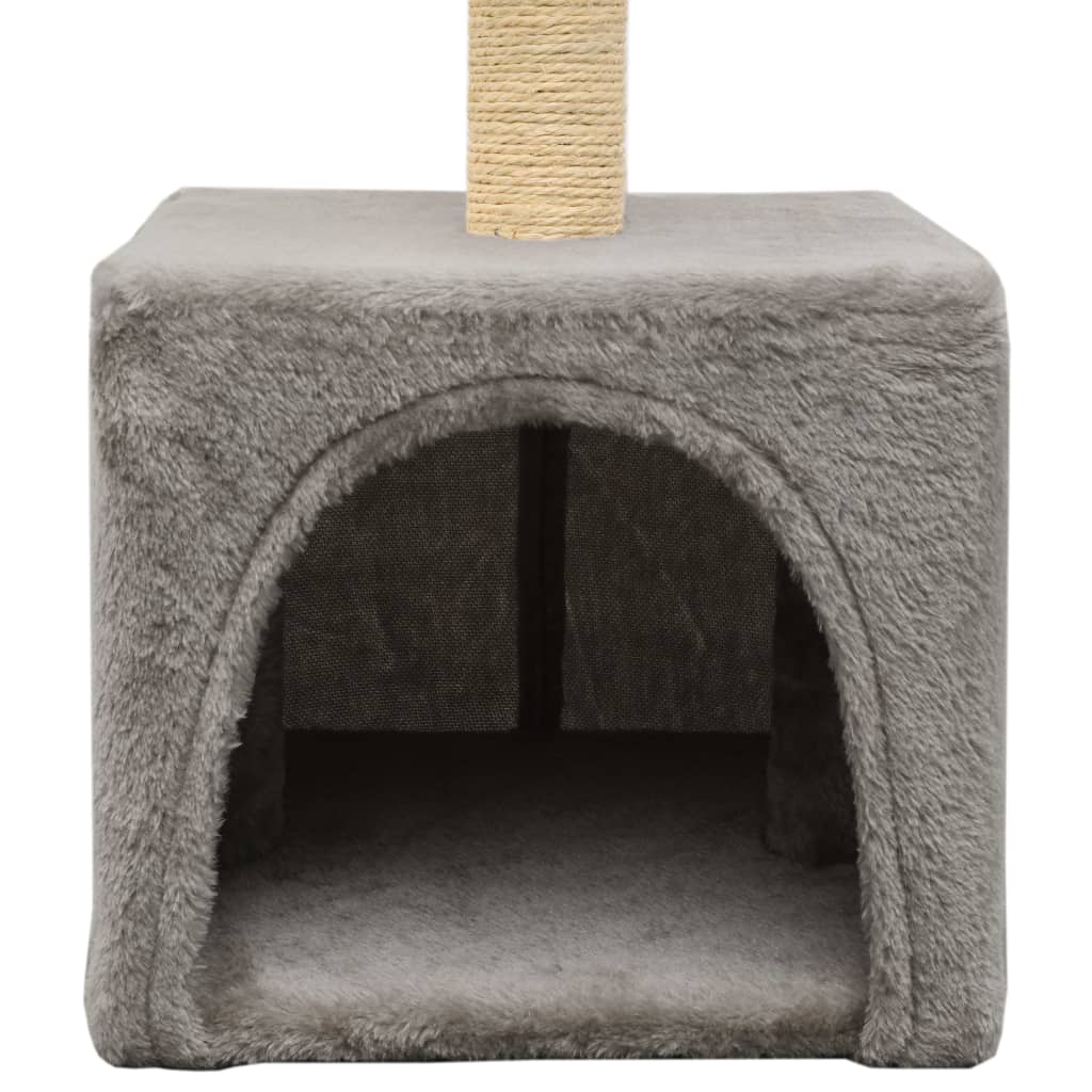 Cat Tree with Sisal Scratching Post 55 cm Grey