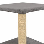 Cat Tree with Sisal Scratching Post 55 cm Grey