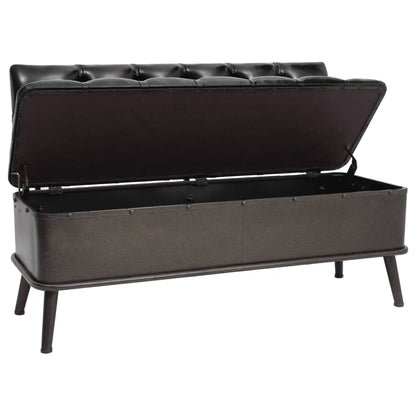 Storage Bench with Backrest Artificial Leather 120x52x75 cm