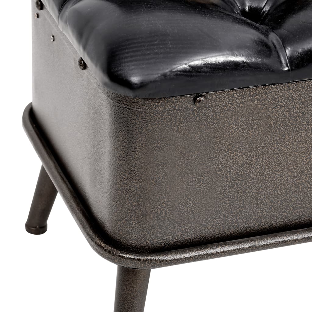 Storage Bench with Backrest Artificial Leather 120x52x75 cm