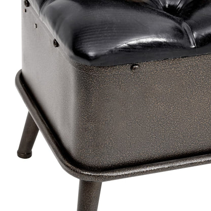 Storage Bench with Backrest Artificial Leather 120x52x75 cm