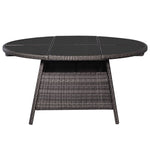 Garden Table Grey - Poly Rattan