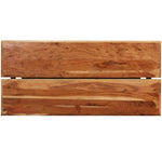 9 Piece Bar Set Solid Acacia Wood, Genuine Leather & Canvas
