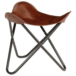 Butterfly Stool Brown Real Leather
