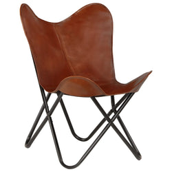 Butterfly Chair Brown Kids Size Real Leather