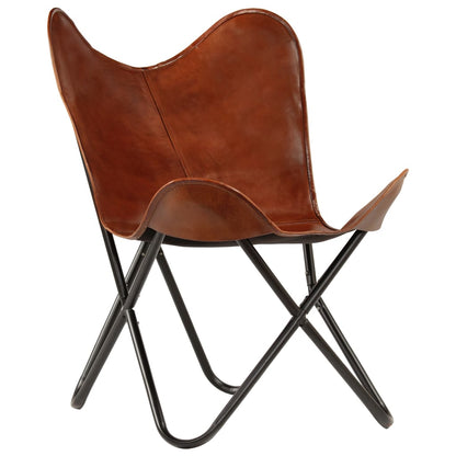 Butterfly Chair Brown Kids Size Real Leather