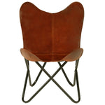 Butterfly Chair Brown Kids Size Real Leather