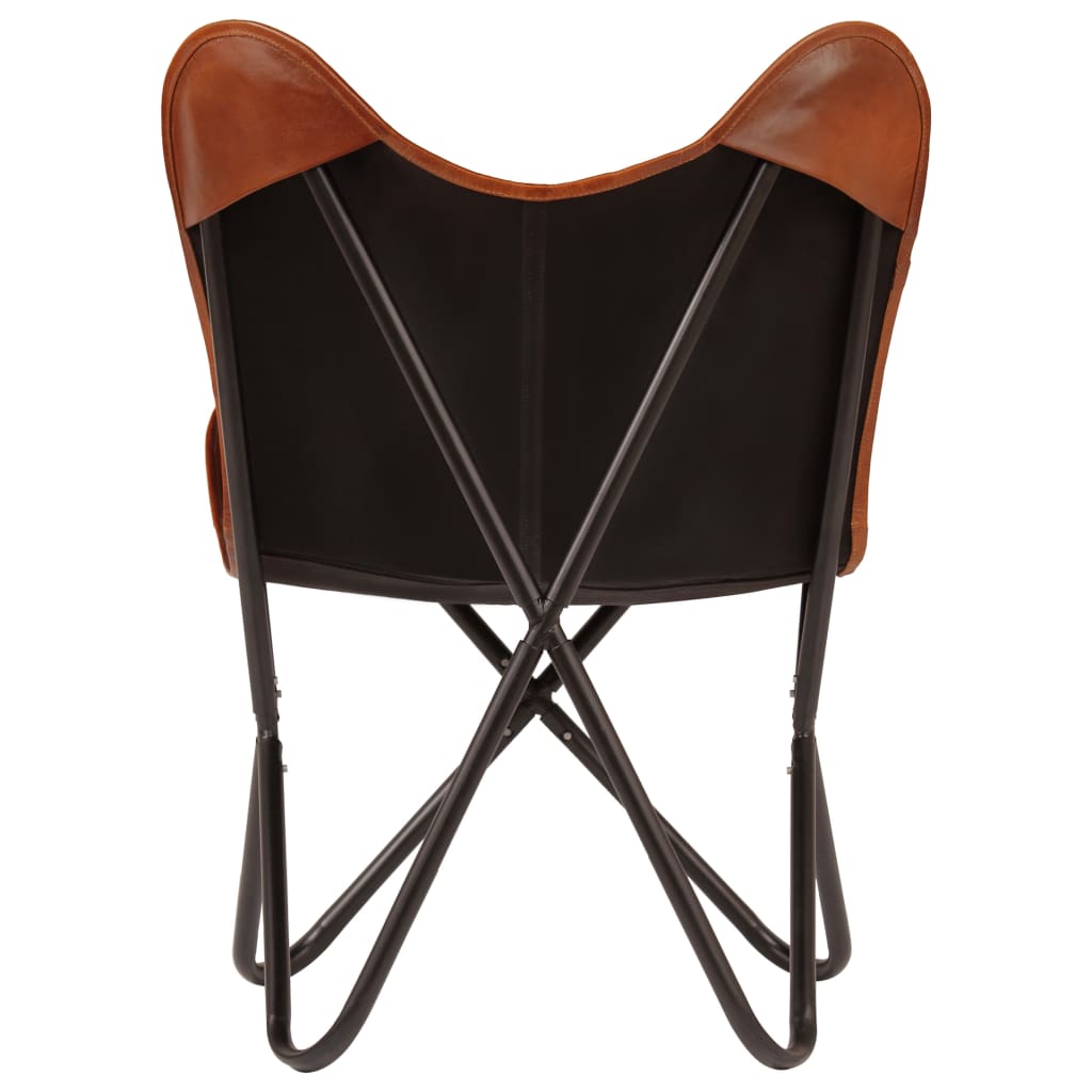Butterfly Chair Brown Kids Size Real Leather