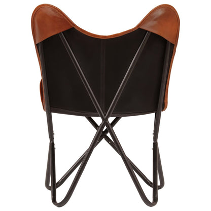 Butterfly Chair Brown Kids Size Real Leather