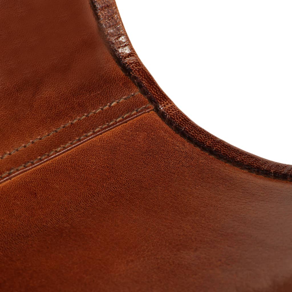 Butterfly Chair Brown Kids Size Real Leather
