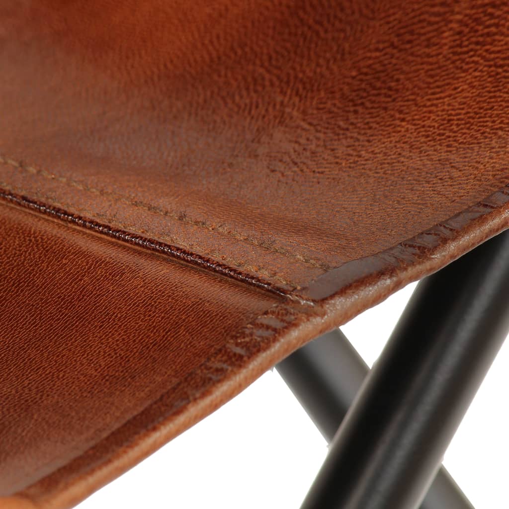 Butterfly Chair Brown Kids Size Real Leather