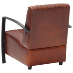 Armchair Brown Real Leather
