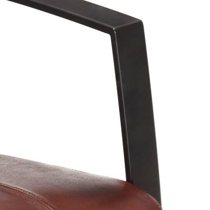 Armchair Brown Real Leather