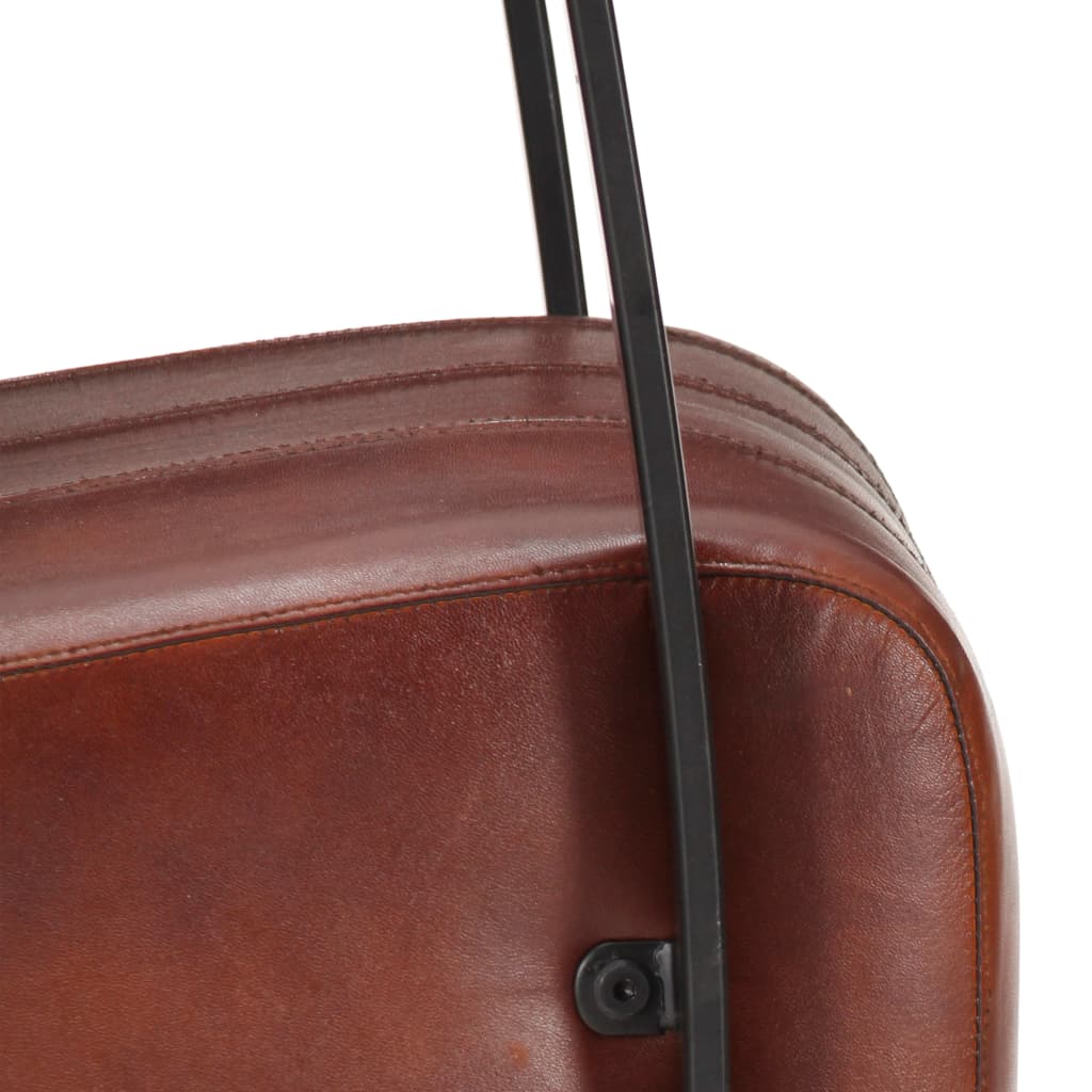 Armchair Brown Real Leather