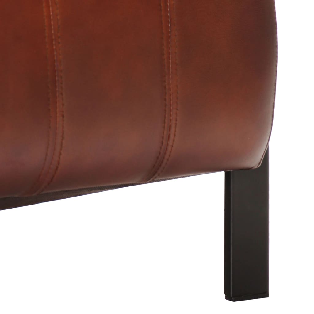 Armchair Brown Real Leather