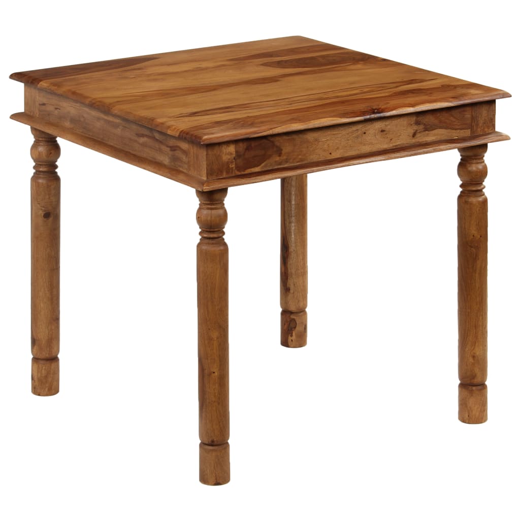 Dining Table Solid Sheesham Wood 80x80x77 cm