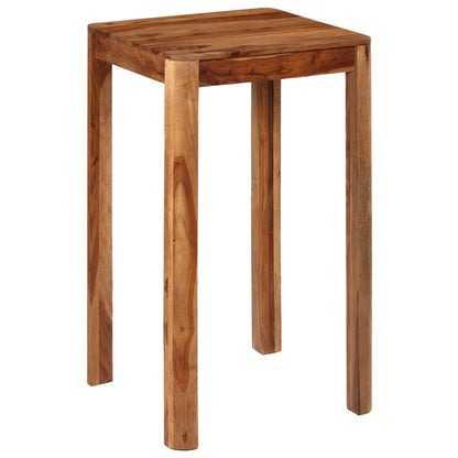 Bar Table Solid Sheesham Wood 60x60x107 cm